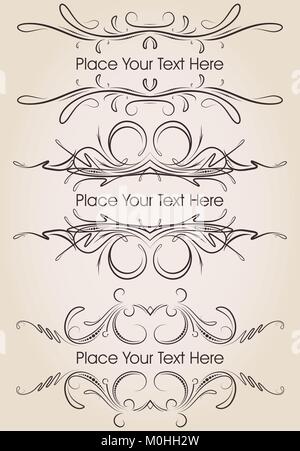 Elegant texts frames. Stock Vector