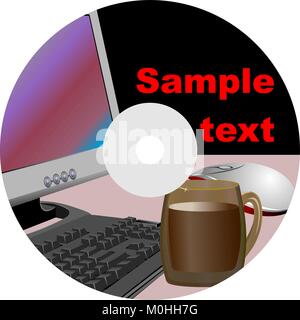abstract cover cd (vector illustration) Stock Vector