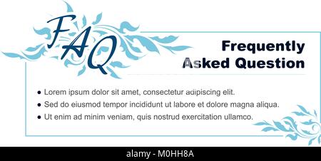 Template of design for FAQ Stock Vector