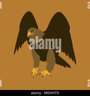 eagle vector illustration   flat style  front side Stock Vector