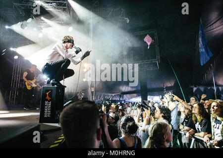 The Swedish Indie Rock Band Bob Hund Performs A Live Concert At The Avalon Stage At The Danish Music Festival Roskilde Festival 15 Here Guitarist Johnny Essing Is Pictured Live On Stage