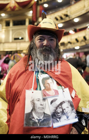 The draw of Spain's Christmas lottery named 'El Gordo' (Fat One) at the Teatro Real in Madrid, Spain. The winning number wins a total of 4 million euros for the top prize to be shared between ten ticket holders.  Featuring: Atmosphere Where: Madrid, Spain When: 22 Dec 2017 Credit: Oscar Gonzalez/WENN.com Stock Photo