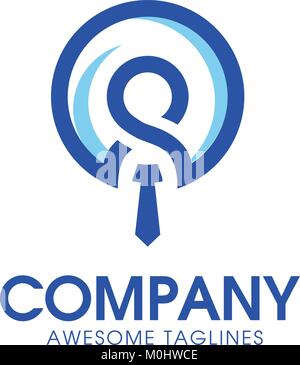 simply icon leadership and Recruitment agency logo concept, staff choice logo Stock Vector