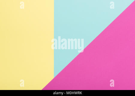 Abstract pastel coloured paper texture minimalism background. Minimal geometric shapes and lines in pastel colours. Stock Photo