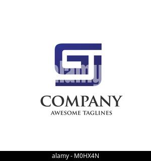 creative Letter GJ Design Template Elements Stock Vector