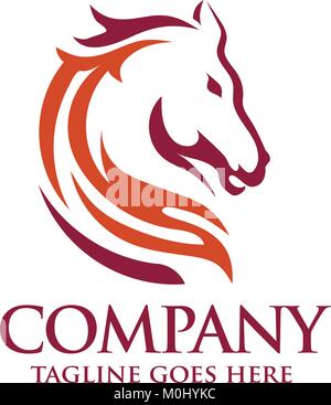 elegant Head Horse Logo Template Vector concept Stock Vector
