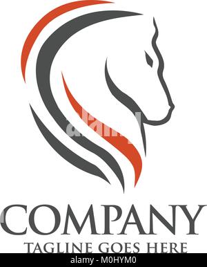 elegant Head Horse symbol Template Vector concept Stock Vector