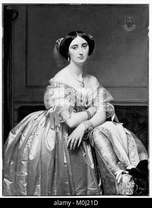 Toile/cadre Jean Auguste Dominique Ingres 'Joséphine-Éléonore-Marie-Pauline' - Prêt à Accrocher