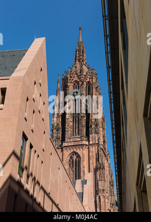 Frankfurt Cathedral, Kaiserdom Sankt Bartholomäus, Gothic church in the old town of Frankfurt am Main, Germany Stock Photo