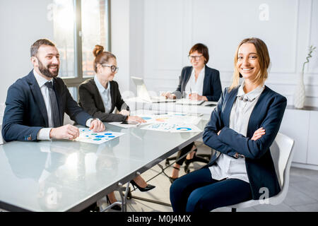Business people during the conference in the office Stock Photo