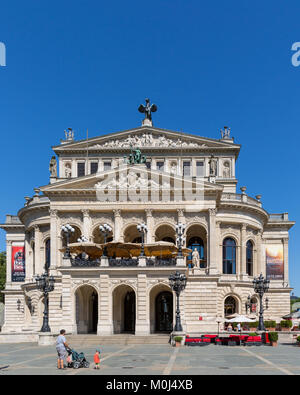Franfurt Alte Oper, The Old Opera concert hall and former opera house on Opernplatz Square, Banking District, Frankfurt am Main, Germany Stock Photo