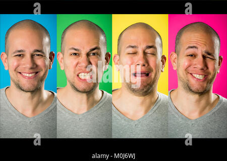 Mood changes in a man Stock Photo