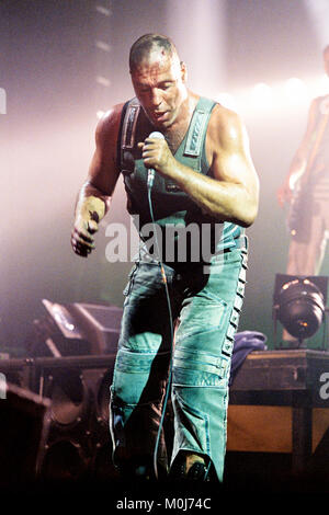 Rammstein performing at London Docklands Arena,  Millwall, London England, United Kingdom. Stock Photo