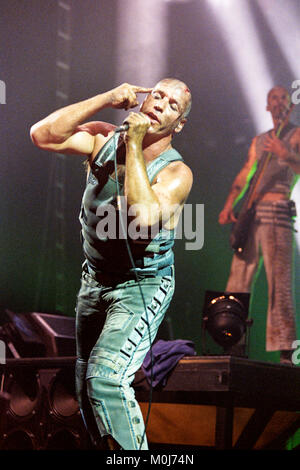 Rammstein performing at London Docklands Arena,  Millwall, London England, United Kingdom. Stock Photo