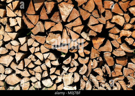 Stack of chopped firewood abstract background Stock Photo - Alamy