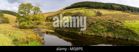 Nant Crew on the other side of the Cantref Reservoir near Merthyr Tydfil, Powys, Wales, UK Stock Photo