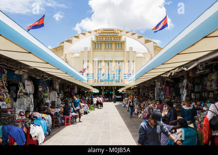 Central Market Hall; Phnom Penh, Cambodia Stock Photo