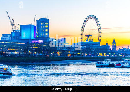 London Eye, Millennium Wheel, Embankment. Stock Photo