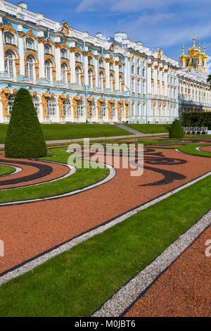Catherine Palace, South side; Tsarskoye Selo, Pushkin, Russia Stock Photo