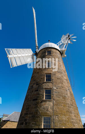 Callington Mill is a Lincolnshire tower mill built in 1837 in Oatlands, Tasmania by John Vincent. It has recently been restored. Stock Photo