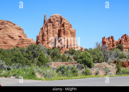 Sandstone formations in Kodachrome Basin State Park, formerly Chimney Rock Park Stock Photo