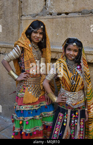 Rajasthani beauties, Jaisalmer, Rajasthan, India Stock Photo