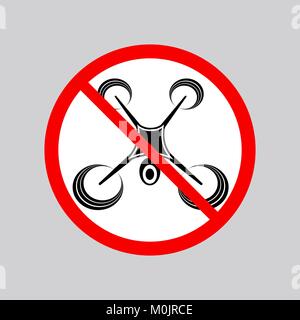 Stop Airdrone Allowed Sign. Photo and Video Air Drone Stock Vector