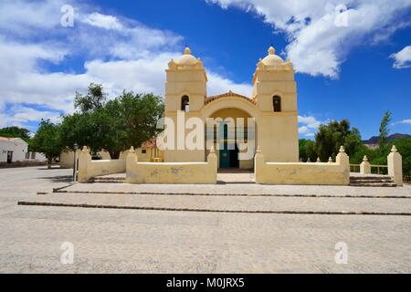 Church of Iglesia San Pedro de Nolasco, Molinos, Province of Salta, Argentina Stock Photo