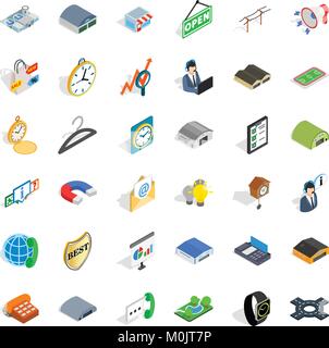 Procurement icons set, isometric style Stock Vector