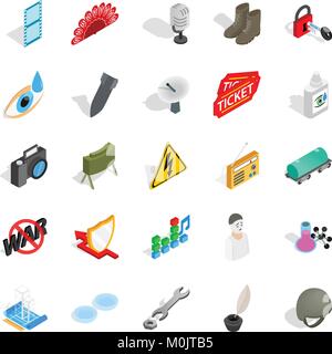 Labor icons set, isometric style Stock Vector