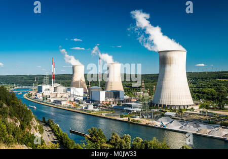 Tihange Nuclear Power Station Stock Photo