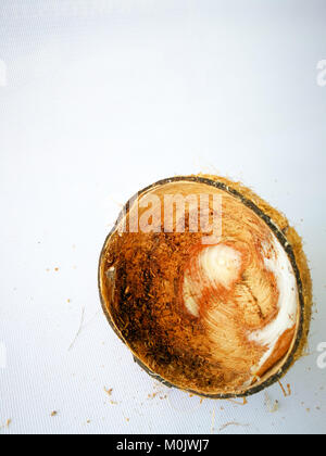 coconuts shell isolated on white background Stock Photo