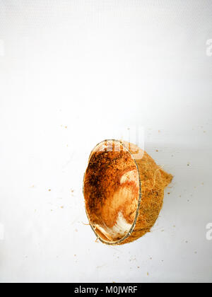 coconuts shell isolated on white background Stock Photo