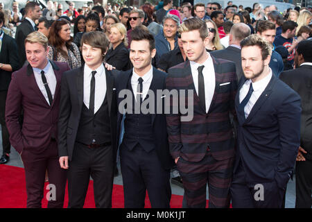 London, UK, 21st May 2015, Collabro , World Premiere of 'San Andreas' at the Odeon Leicester Square Cinema. Mariusz Goslicki/Alamy Stock Photo