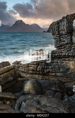 The Cuillin Hills from Elgol on the Isle of Skye, Scotland Stock Photo