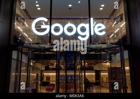 Google office at 6 Pancras Square in King's Cross, London, England, United Kingdom, UK Stock Photo