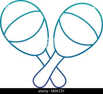 maracas musical instrument isolated icon Stock Vector