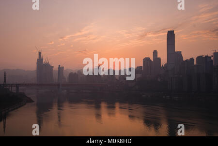 Chongqing city view in the morning Stock Photo