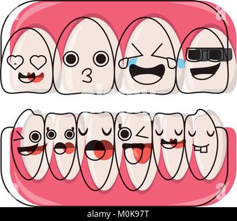cartoon teeth icon image Stock Vector