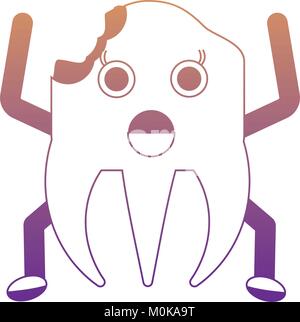 kawaii tooth icon image Stock Vector