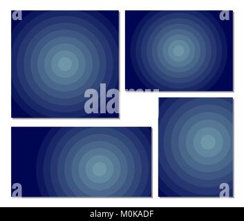 Circle backgrounds template set with different aspect ratio. Sunburst background set. Stock Vector