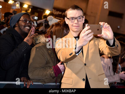 Will Poulter attending the Maze Runner: The Death Cure fan screening held at Vue West End in Leicester Square, London. Stock Photo