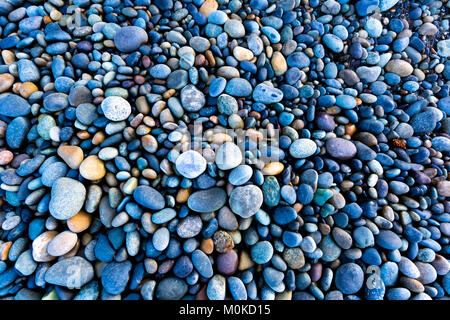 Variety of coloured rocks on Agate Beach near Tow Hill, Old Massett; Haida Gwaii, British Columbia, Canada Stock Photo