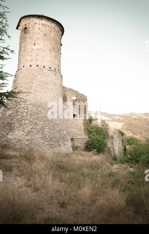 Italian contryside with old medieval ruins and panoramic view Stock Photo