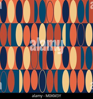 A , seamless, repeat pattern of ovals, in the Scandinavian style. Stock Vector