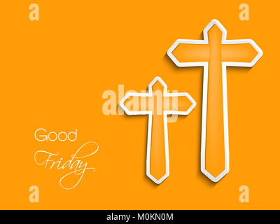 illustration of elements of Christian holiday Good Friday background Stock Photo