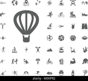 Air balloon icon. Sport illustration vector set icons. Set of 48 sport icons Stock Vector