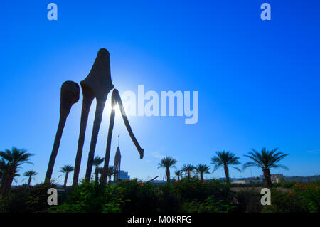 Camel sculpture landmark roundabout in Jeddah, Saudi Arabia Stock Photo