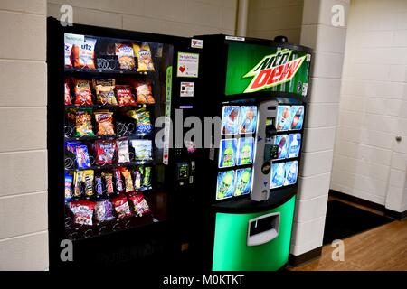 Vending machine for drinks and snacks Stock Photo