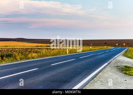New road going through Romania country Stock Photo